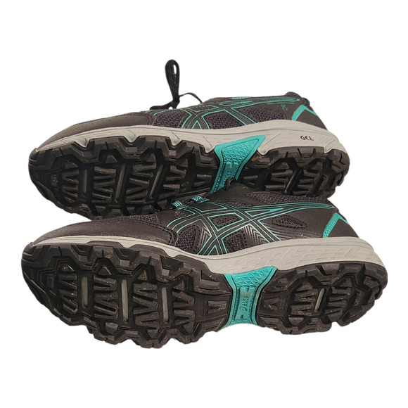 ASICS Gel Venture 8 Running Shoes Sneakers Women Size 8.5 Black/Blue Green - Picture 4 of 6